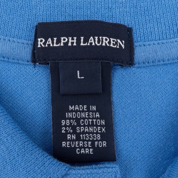 NWT Ralph Lauren Stretch Mesh Polo Shirt Girl's Large (12-14) Blue - Picture 6 of 7